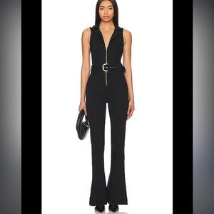 Show Me Your Mumu Jacksonville Flare Leg Jumpsuit in Pitch Black